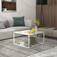 thumbnail image 4 of Costway Table Basse Moderne Rectangulaire Table Basse Cadre en Métal pour Salon, 4 of 10