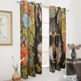 thumbnail image 2 of Funny Glasses Wolf Blackout Curtains for Bedroom Curtains Insulated Room Darkening Window Drapes for Living Room, 2 of 7