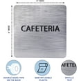 thumbnail image 3 of ADA CENTRAL SIGNS - 6" X6" Cafeteria Sign - ADA Compliant Tactile Graphics Grade 2 Braille Text Acrylic Wall Sign| Kitchen Dining Lunch Break Room Sign for Office Hotel School self-service Restaurant, 3 of 7