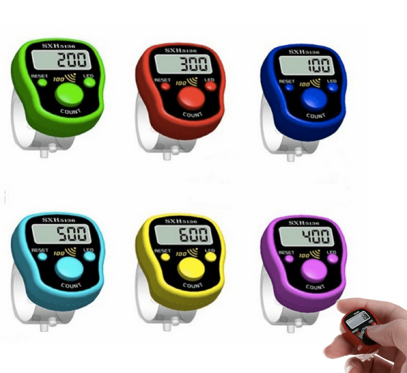 0-99999 Mini Plastic Stitch Marker Row Counter LCD Electronic Tally Counter 