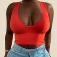 thumbnail image 2 of Women's Sexy Ribbed Tank Top Sleeveless Stretchy Soft Solid Vest Shirt Comfortable Fit Casual Wear, 2 of 2
