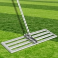 thumbnail image 1 of VEVOR Lawn Leveler Tool 17 x 10 in, Lawn Leveling Rake with 77 in Long Handle, Soil Leveling Tool Stainless Steel, Leveling Soil Dirt or Sand Ground Surface for Yard Garden Ground and Golf Lawn, 1 of 9