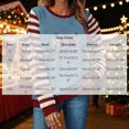 thumbnail image 4 of Christmas Sweatshirts for Women, Letter Print Striped Long Sleeve Crewneck Loose Fit, Fall Holiday Party Graphic Tops S-XXL, 4 of 6