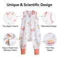 thumbnail image 2 of Toddler Sleep Sack with feet 2T-3T, 0.5 TOG Lightweight Summer 100% Cotton Breathable Wearable Blanket with Legs, 3 Pack, 2-Way Zipper, 2 of 6
