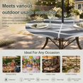 thumbnail image 6 of Round Outdoor Tablecloth with Umbrella Hole and Zipper, Black Grey Ombre Tablecloth with Elastic Waterproof, Modern Moire Abstract Art Aesthetics Patio Table Covers for 45" - 54" Picnic Pool Tables, 6 of 9