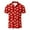 Red, variant on Mens Polo Short Sleeve Hot Dog Print Button Down Collared Top Summer Outings Golf Shirts for Men Black L