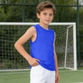 thumbnail image 6 of XINXIAOO Kids Boys Solid Color Tank Top, Breathable Sleeveless Shirt for School Sports, Size 7-8 Years, 6 of 6