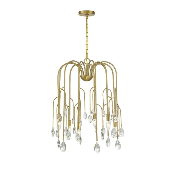 Noble Brass Six Light Chandelier from the Anholt Collection