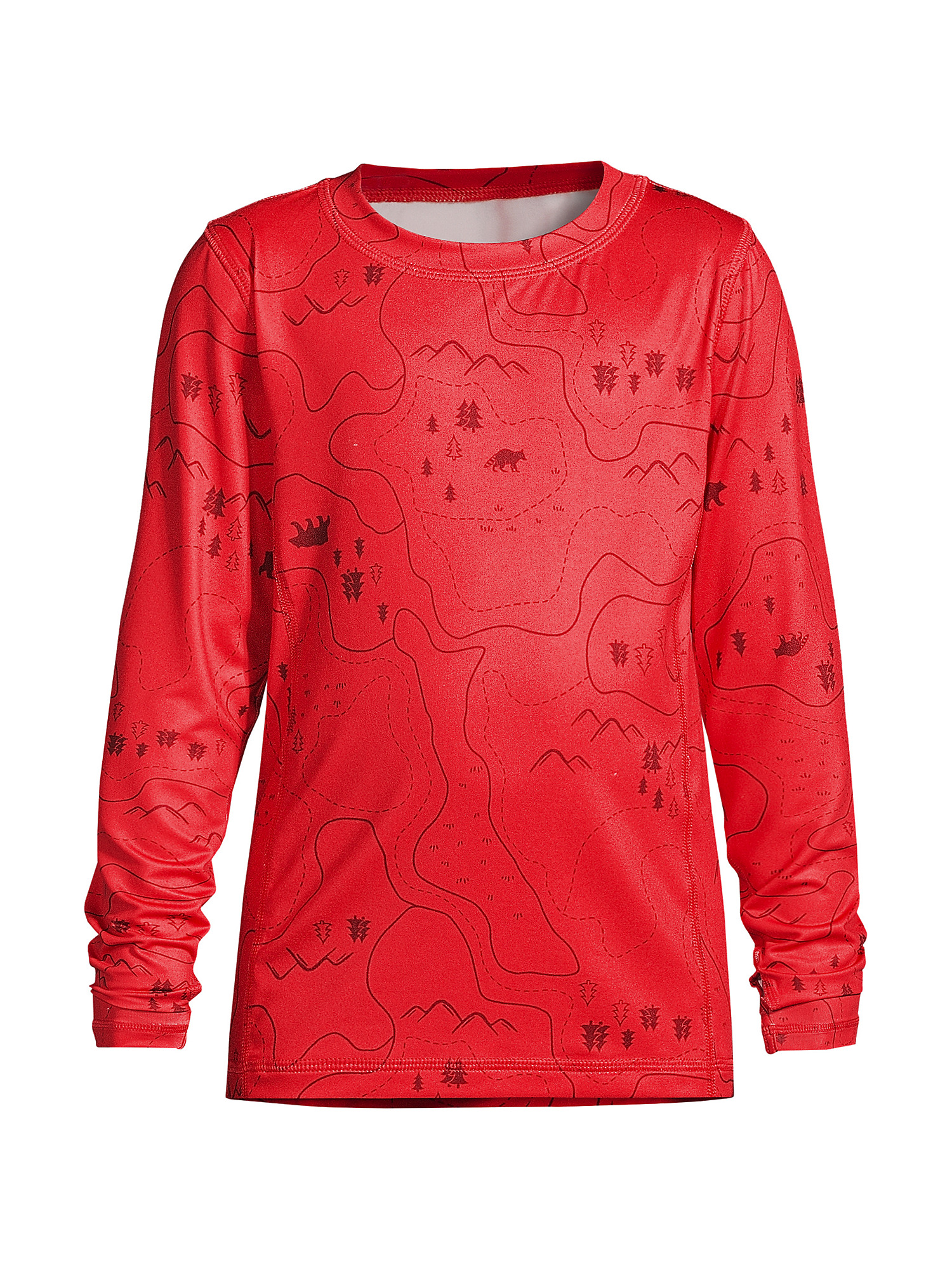 Lands' End Boys Thermal Base Layer Long Underwear Thermaskin Crew Neck