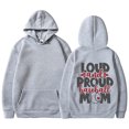 thumbnail image 1 of WEAIXIMIUNG Off The Shoulder Sweatshirt Women's Baseball Lettering Slogan Print Pocket Drawstring Print Hoodie, 1 of 4