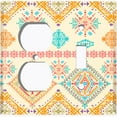 thumbnail image 4 of Metal Light Switch Plate Outlet Cover Ethnic Aztec Tribal Pattern Yellow SFR063, 4 of 13