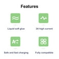 thumbnail image 2 of 1.8m 5A Magnetic Cord Micro USB Type-C Fast Charging Cable for Android Phone, 2 of 10