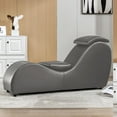 thumbnail image 6 of Puremind Yoga Chair, Curved Yoga Chaise Lounge for Adults Stretching, Relaxing and Exercising, Indoor Yoga Lounge Chair,Gray, 6 of 8