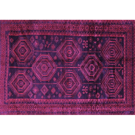 Ahgly Company Indoor Rectangle Persian Purple Traditional Area Rugs, 8' x 10'