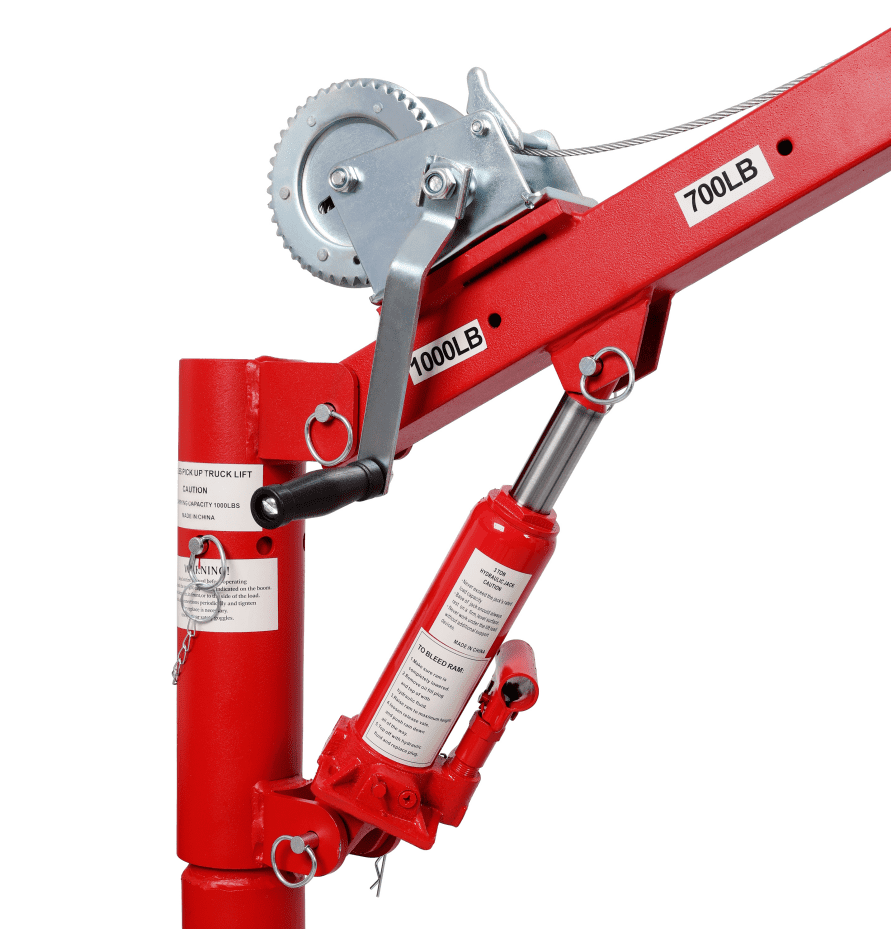 1000 Lbs Truck Crane with Winch, Heavy Duty for Warehouse & Construction