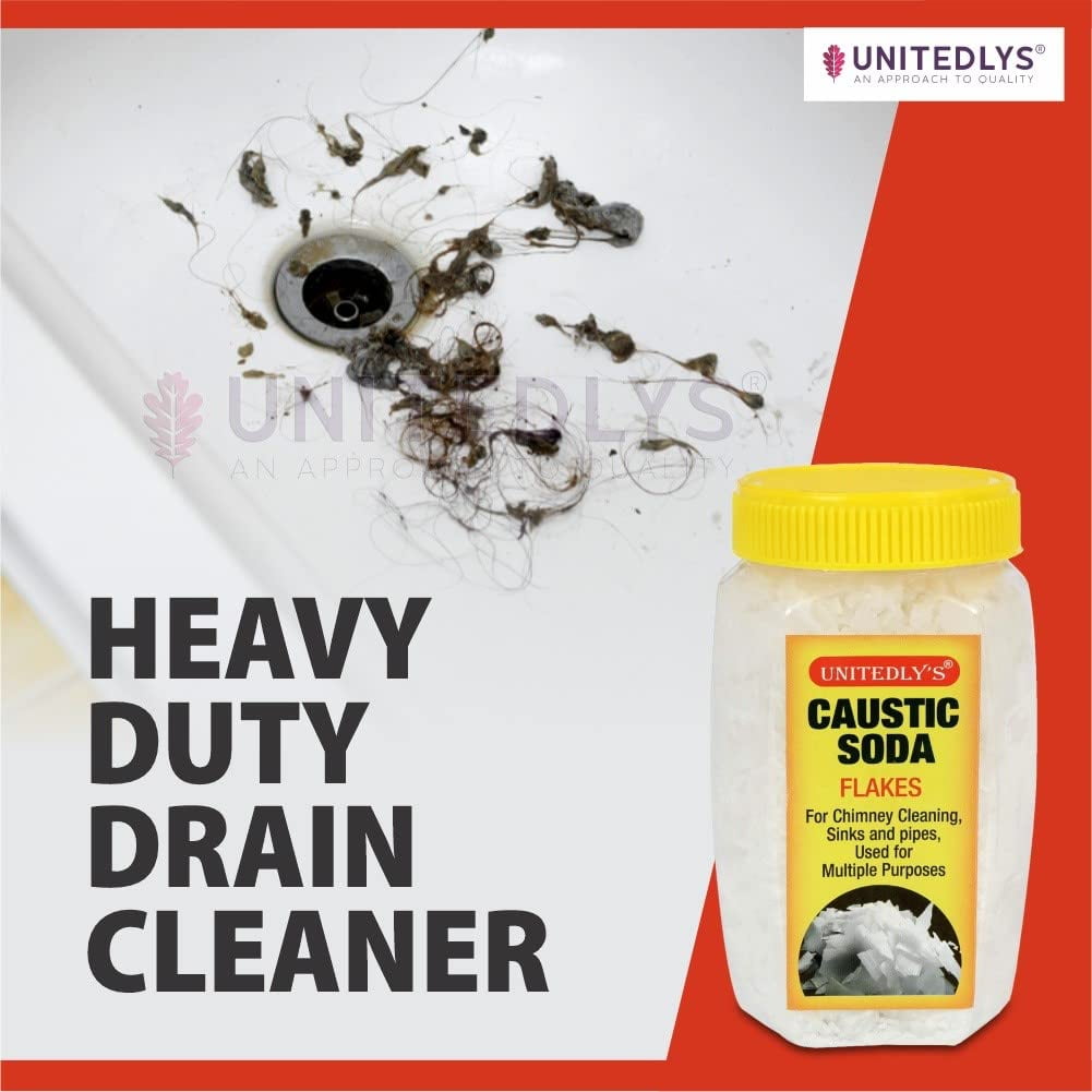 Desko Caustic Soda – Fast-Acting, Non-Toxic & Odorless Formula to Clear  Blockages Instantly – Unblock Clogged Sinks & Pipes with Chimney & Drain