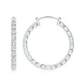thumbnail image 2 of ANGARA IGI Certified Lab Grown 3.28 Ct Diamond Inside Out Hoop Earrings in 925 Silver for Women (Size-2.7mm| Color-F-G| Clarity-VS) | Anniversary, Jewelry Gift for Women | Lab-Grown Diamond Earrings, 2 of 6