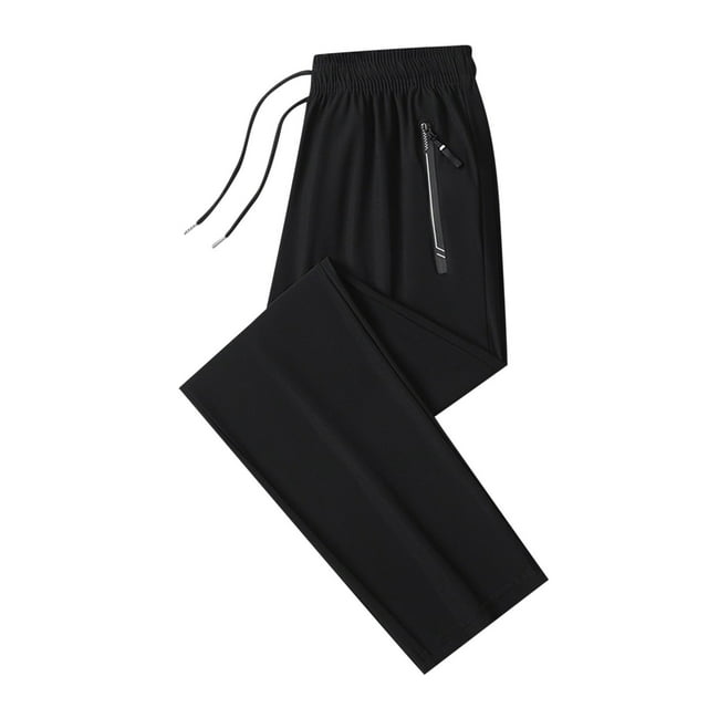 aidice Men's Track Pants Plus Size Jogger Pant Casual Drawstring Elastic Waist Athletic Running Trousers with Zipper Pockets