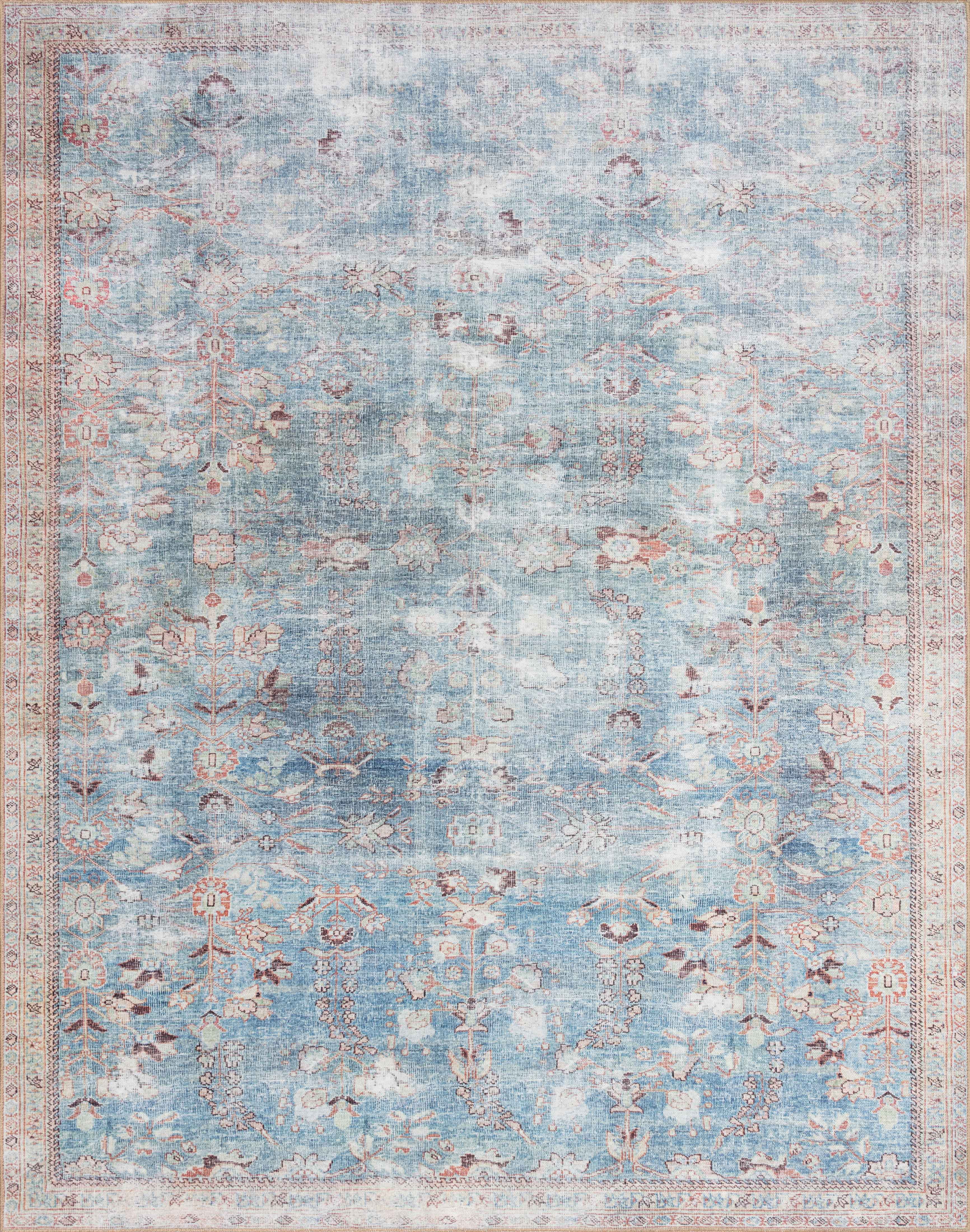 Loloi Wynter Teal / Multi 3'-6" x 5'-6" Accent Rug