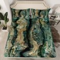 thumbnail image 1 of Erosebridal Botanical Bark Fitted Sheet Set Full, Tree Lines Print Bedding Set, Breathable 3-Piece (No Top Sheet), 1 of 5
