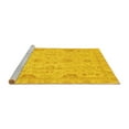 thumbnail image 2 of Ahgly Company Machine Washable Indoor Round Oriental Yellow Traditional Area Rugs, 6' Round, 2 of 4