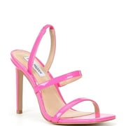 Steve Madden Gracey Pink Patent Square Toe Dress High Heel Open Toe Sandals