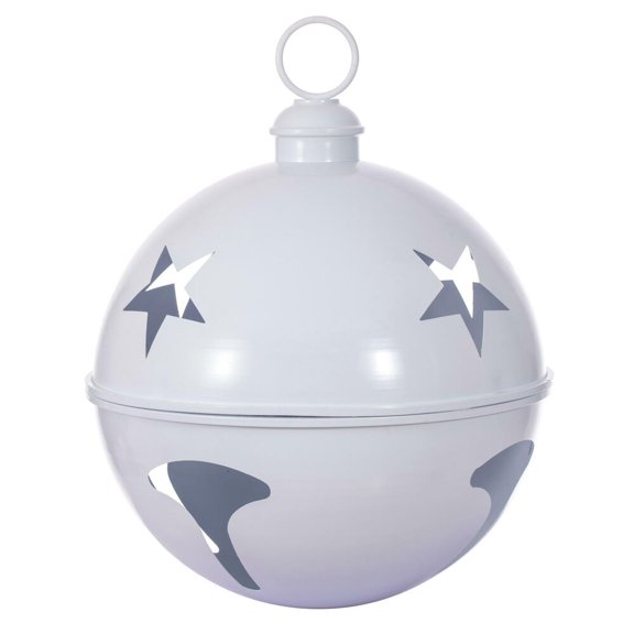 24" White Iron Bell Ornament