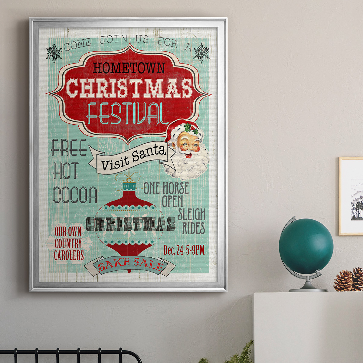 Bright Christmas Festival Premium Framed Print - Ready to Hang