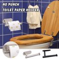 thumbnail image 3 of Toilet Paper Holder Self Adhesive, Premium Thicken SUS304 Stainless Steel Rustproof Toilet Roll Holder No Drilling, Wall Mount Toilet Tissue Holder for Bathroom Kitchen Washroom, Brushed Nickel, 3 of 8