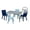 Grey/Blue, variant on Delta Children Kids Chair Set and Table (4 Chairs Included), White/Pink