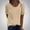 Beige, variant on Fesfesfes Women's Trendy T-shirt Loose Indooor Casual Fashion Tops Summer Casual Rounk Neck Puff Short Sleeves with Lace Sweet Blouse(Beige,S)