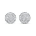 thumbnail image 2 of AFFY 5/8 Carat Round Cut White Natural Diamond Circle Cluster Stud Earrings In 10K Yellow Gold (0.63 Cttw, G-H Color), 2 of 2