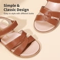 thumbnail image 2 of Sandalias DREAM PAIRS Princess planas abiertas para niña color marrón talla 7, 2 of 7