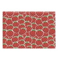 thumbnail image 1 of Fruits Cutting Board, Strawberry Themed Botany Yummy Food Organic Growth Diet Health Print, Decorative Tempered Glass Cutting and Serving Board, Large Size, Red Hunter Green, by Ambesonne, 1 of 1