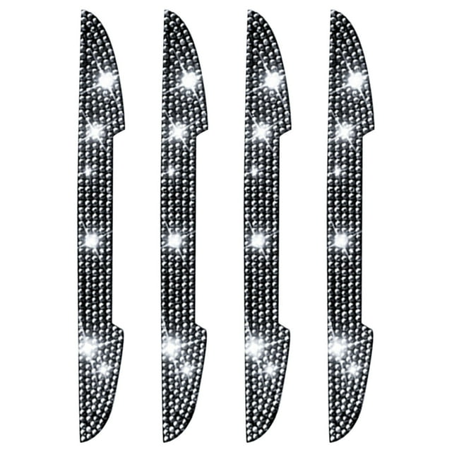 Car Door Handle Scratch Protector Rhinestone Car Door Handle Scratch Protector Rearview Mirror Luxury Diamond Sticker Car Door Handle Protector