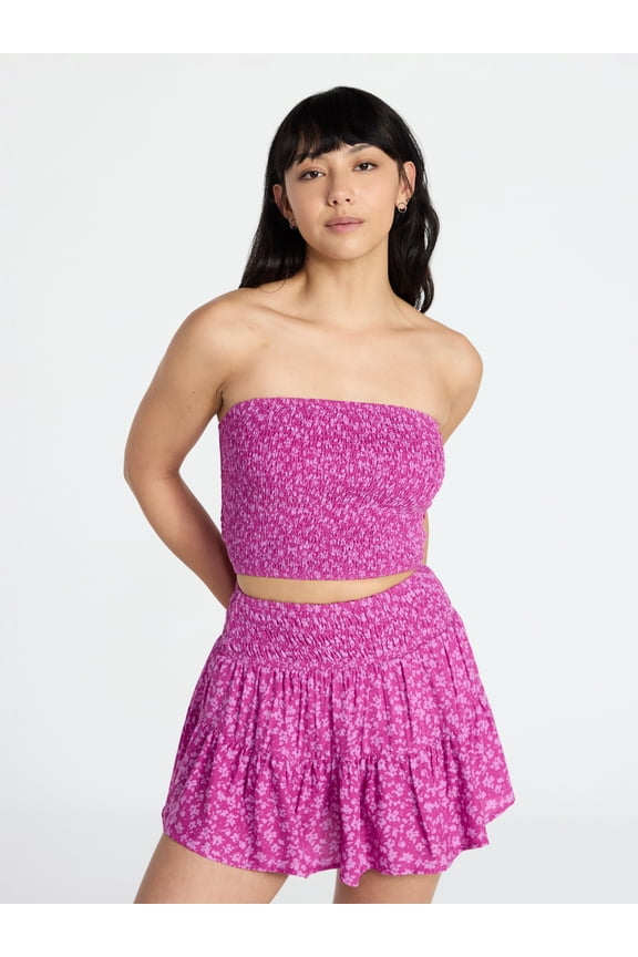Strapless Top and Skirt Set, 2-Piece, Women's XXS-XXL