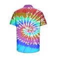 thumbnail image 5 of IYTR Mens Shirts Summer Hawaiian Beach Shirts Casual Comfy Tie-Dye Print Fashion Button Down Turndown Collar Short Sleeve T Shirts Red XXXL, 5 of 5