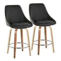 LumiSource Diana 26" Fixed-Height Counter Stool - Set of 2
