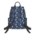 thumbnail image 2 of Naloa Skull Flower Blue Print Lightweight DayBackpack Suitable for school, work, shopping, travel, etc., 2 of 5