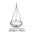 thumbnail image 3 of Cesta metálica colgante maceta de 10 pulgadas con cadena y forro de coco para plantas de interior o exterior, 3 of 8