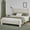 Beige-Cylinder, variant on 4 EVER WINNER California King Size Bed Frame, Boucle Upholstered Bed Frame with Headboard, No Box Spring Required, Easy Assembly, Cream