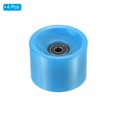 thumbnail image 3 of Uxcell 70mm 78A with Black ABEC-9 Soft Soft Cruiser Wheels Street Wheels Skateboard PU, Blue 4 Pack, 3 of 5