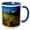 Blue/White, variant on 3drose, Usa, Utah, Uinta-wasatch-cache Nf, Albion Basin, Meadow Flowers, 11oz Two-tone Red Mug