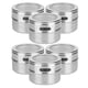 thumbnail image 3 of Juego de 6 tarros de acero inoxidable para condimentos, especias y pimienta., 3 of 14