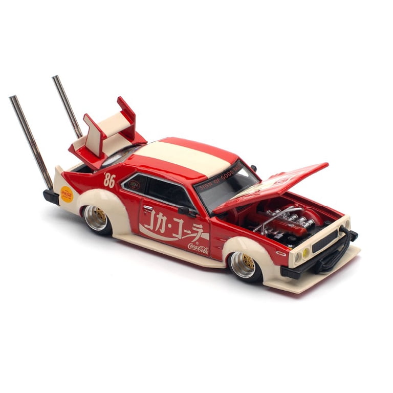 Pop Race Skyline GT-R V8 Drift Hakosuka RHD Model Car, Red and