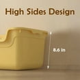 thumbnail image 6 of Large Cat Litter Box with High SidesOpen Top Cat Litter Pan with Low Entry Big Cat Boxes for Indoor Cats Ideal for Kittens Senior Cats Anti-Splashing No Odor Easy to Clean White, 6 of 8