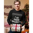 thumbnail image 5 of Tstars Men's Ugly Christmas I'm on the Naughty List Funny Holiday T-Shirt, 5 of 6