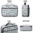 thumbnail image 3 of Butterfly and Rose Blue Pattern Teens Insulated Bento School Lunch Bag, 12 Can Capacity, for Work, Picnic or Travel, 10.6x7.7x4.3 Inches, 3 of 5
