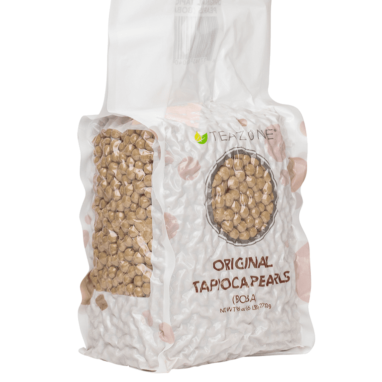 Tea Zone Original Tapioca Pearls, Uncooked Boba, 6 lbs Bag