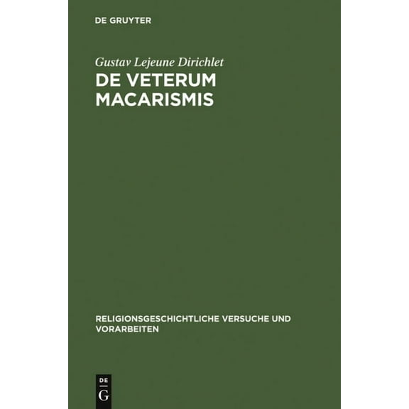 Religionsgeschichtliche Versuche Und Vor De veterum macarismis, Book 14, (Hardcover)